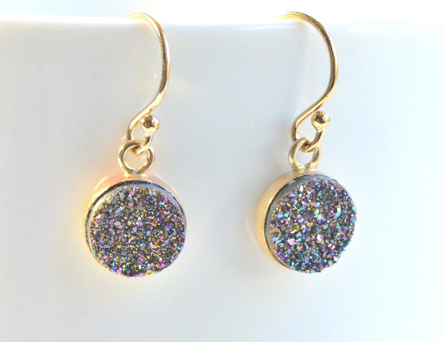 Rainbow Druzy Earrings