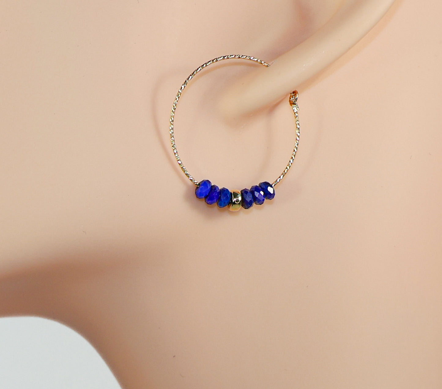 Lapis Hoop Earrings
