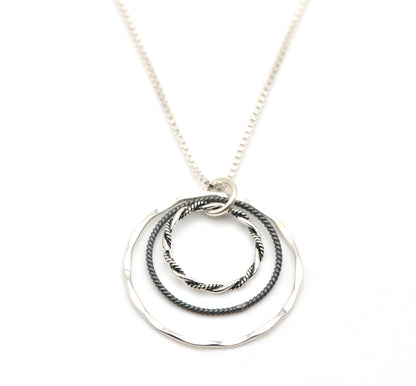 Textured Circles Necklace