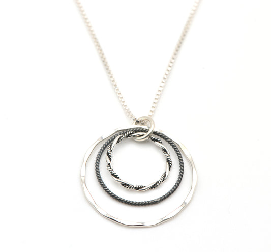 Textured Circles Necklace