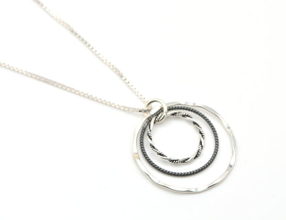 Textured Circles Necklace