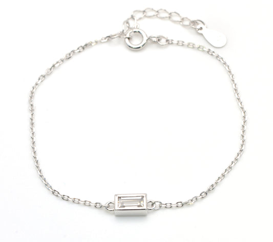 Solitaire Baguette Bracelet
