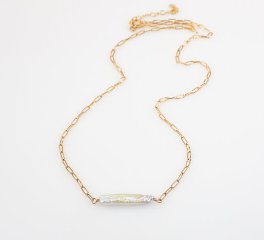 Biwa Pearl Necklace