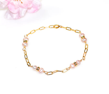 Emily Pearl Station Bracelet