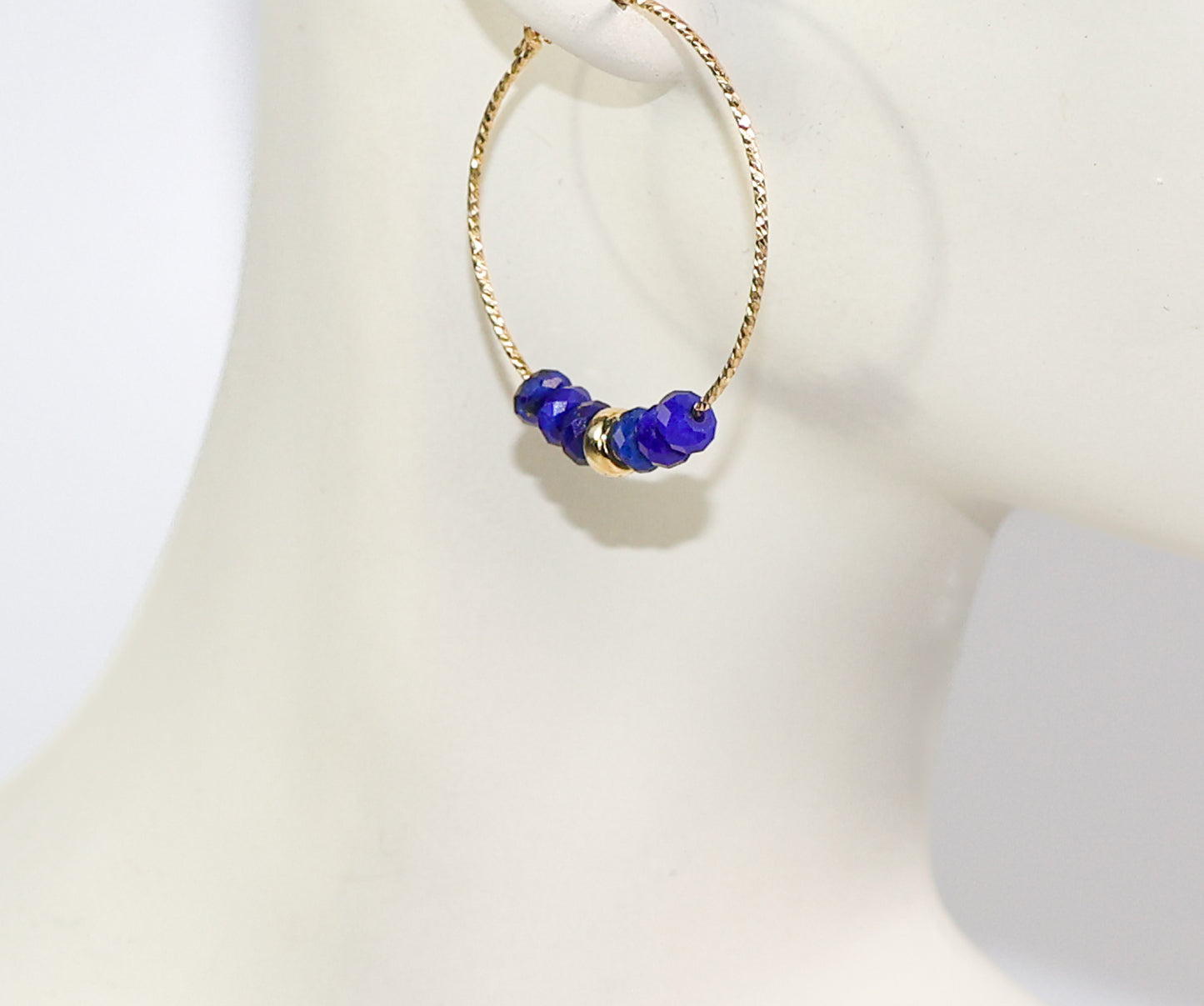 Lapis Hoop Earrings