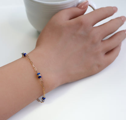Lapis Station Bracelet