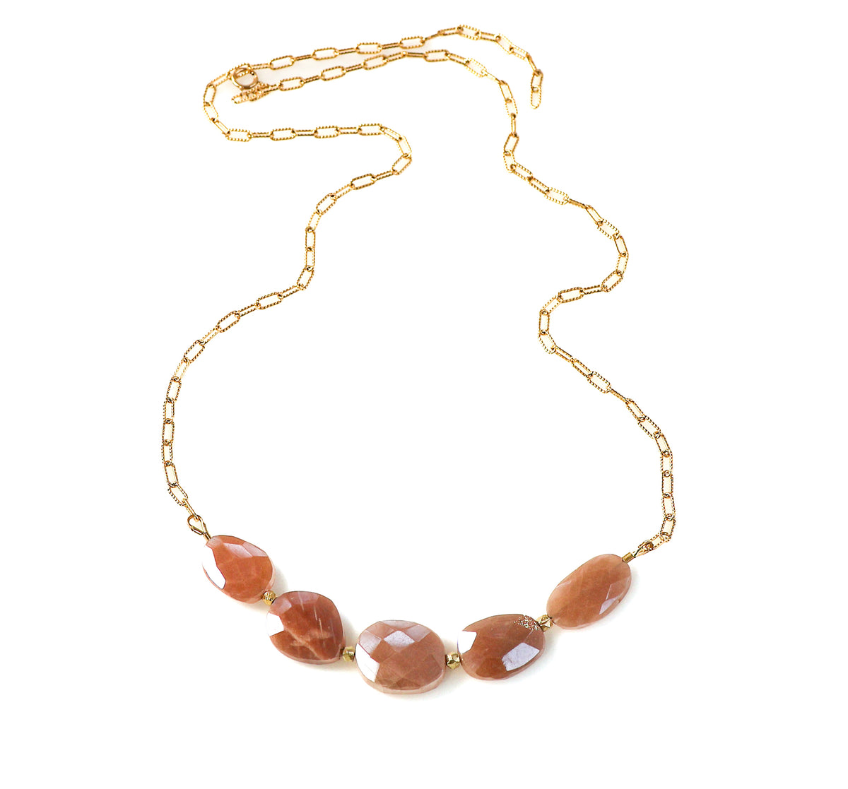 Peach Moonstone Necklace