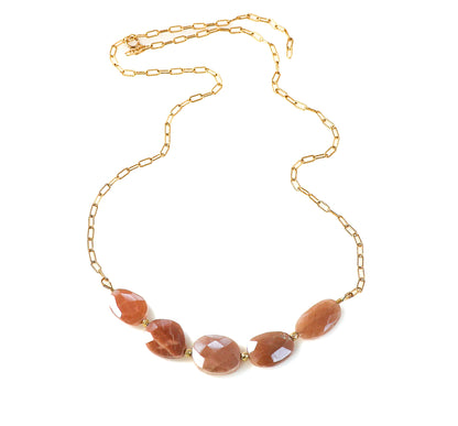 Peach Moonstone Necklace