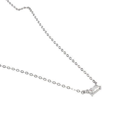 Solitaire Baguette Necklace