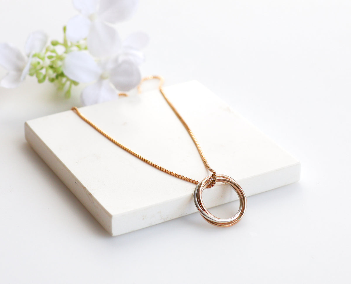 Trinity Mixed Metal Necklace