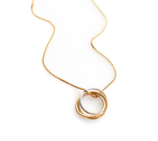 Trinity Mixed Metal Necklace